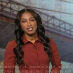 Brittany's red pleated shirtdress on Good Morning America