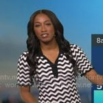 Brittany's wavy stripe knit polo dress on Good Morning America Brittany's wavy stripe knit polo dress on Good Morning America