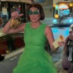 Bronwyn's green tulle dress on The Real Housewives of Salt Lake City Bronwyn's green tulle dress on The Real Housewives of Salt Lake City