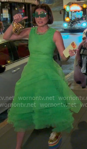 Bronwyn’s green tulle dress on The Real Housewives of Salt Lake City Bronwyn’s green tulle dress on The Real Housewives of Salt Lake City