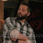 Cal’s white plaid shirt on Marshals Cal’s white plaid shirt on Marshals