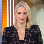 Caroline Polisi’s black and pink plaid blazer on CBS Mornings Caroline Polisi’s black and pink plaid blazer on CBS Mornings