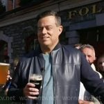 Carson Daly's navy leather panel jacket on Today Carson Daly's navy leather panel jacket on Today