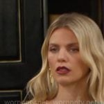 Cat’s ivory ribbed knit dress on Days of our Lives Cat’s ivory ribbed knit dress on Days of our Lives