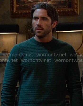 Chad’s green textured sweater on Days of our Lives