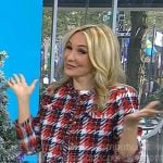 Chassie’s red plaid gringed jacket on Today
