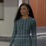 Chelsea’s blue houndstooth mini dress on Beyond the Gates Chelsea’s blue houndstooth mini dress on Beyond the Gates