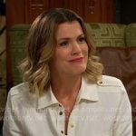 Chelsea's white shirtdress on The Young and the Restless Chelsea's white shirtdress on The Young and the Restless