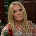 Christine's floral blouse on The Young and the Restless