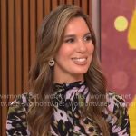 Christy Carlson Romano’s butterfly wing print dress on CBS Mornings Christy Carlson Romano’s butterfly wing print dress on CBS Mornings
