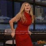 Connie Britton's red drape dress on Live with Kelly and Mark Connie Britton's red drape dress on Live with Kelly and Mark