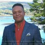 Craig's red half-zip sweater and blue check blazer on Today Craig's red half-zip sweater and blue check blazer on Today