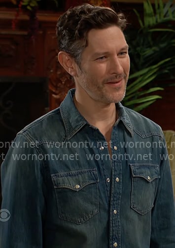 Daniel’s denim shirt on The Young and the Restless