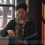 Daniel's geometric print shirt on Reasonable Doubt