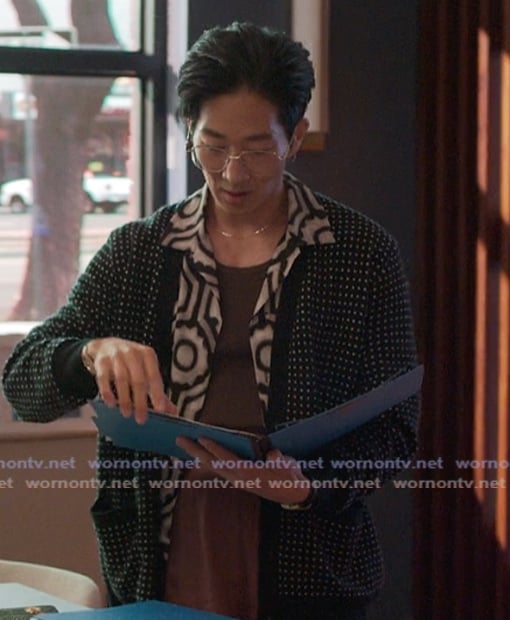 Daniel’s geometric print shirt on Reasonable Doubt Daniel’s geometric print shirt on Reasonable Doubt