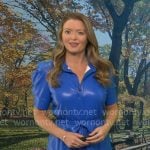 Dani’s blue leather shirtdress on Good Morning America Dani’s blue leather shirtdress on Good Morning America