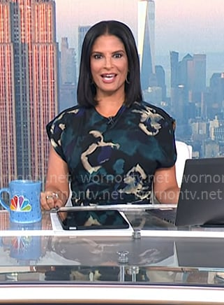 Darlene’s black abstract floral print dress on Today
