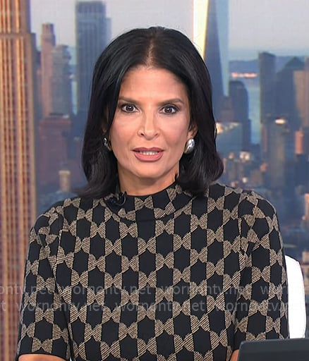 Darlene’s black textured mock neck dress on Today Darlene’s black textured mock neck dress on Today