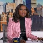 Deborah’s pink stripe blazer on Good Morning America Deborah’s pink stripe blazer on Good Morning America