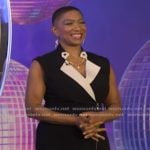 Deja Vu's black contrast zip dress on Live with Kelly and Mark Deja Vu's black contrast zip dress on Live with Kelly and Mark
