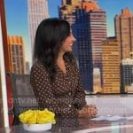 Dr. Tara Narula’s brown floral shirtdress on Good Morning America