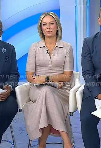 Dylan's beige plaid polo dress on Today