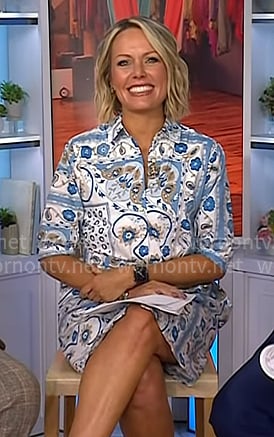 Dylan’s blue printed shirtdress on Today Dylan’s blue printed shirtdress on Today