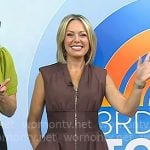 Dylan's brown zip front v-neck dress on Today Dylan's brown zip front v-neck dress on Today