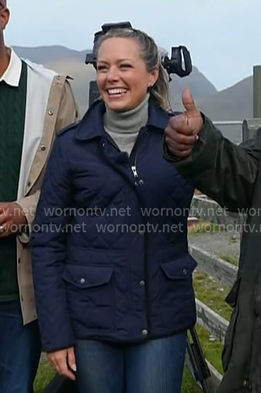 dylan's navy quilted jacket on Today