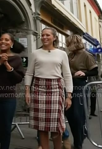 Dylan's plaid fringed skirt on Today