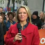 Dylan’s red double breasted coat on Today