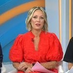 Dylan’s red puff sleeve dress on Today Dylan’s red puff sleeve dress on Today
