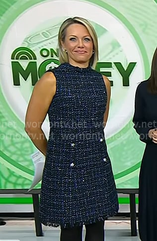 Dylan's sleeveless tweed mini dress on Today