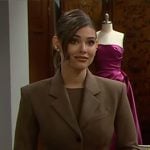 Electra's brown mini dress and blazer set on The Bold and the Beautiful