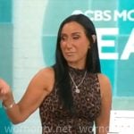 Elizabeth Werner’s leopard print dress on CBS Mornings Elizabeth Werner’s leopard print dress on CBS Mornings