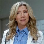 Elliot's blue tie-neck shirt on Scrubs Elliot's blue tie-neck shirt on Scrubs