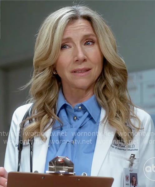 Elliot’s blue tie-neck shirt on Scrubs Elliot’s blue tie-neck shirt on Scrubs
