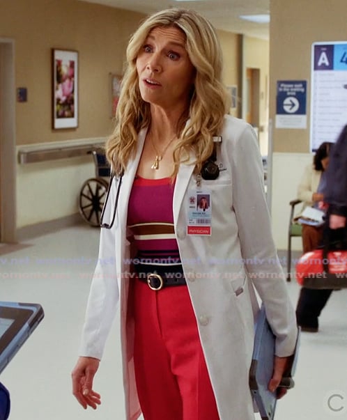 Elliot's striped tank on Scrubs