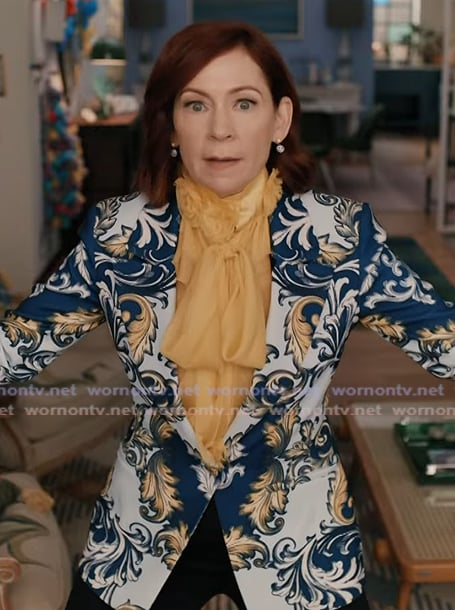 Elsbeth’s blue floral print blazer on Elsbeth Elsbeth’s blue floral print blazer on Elsbeth