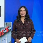 Emilie’s brown dot print dress on Today Emilie’s brown dot print dress on Today