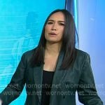 Emilie's green leather blazer on Today Emilie's green leather blazer on Today