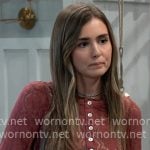 Emma’s dark pink lace top on General Hospital Emma’s dark pink lace top on General Hospital