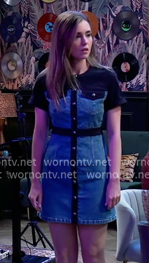 Emma’s denim dress on General Hospital Emma’s denim dress on General Hospital