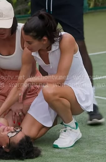 Erika’s white and green sneakers on The Real Housewives of New York City Erika’s white and green sneakers on The Real Housewives of New York City
