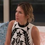 Erin's black and white crop top on The Real Housewives of New York City Erin's black and white crop top on The Real Housewives of New York City