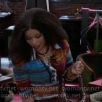 Eva's multi colored knit dress on Beyond the Gates