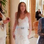 Faith’s floral print ruffle dress on The Real Housewives of Orange County