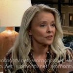 Felicia’s paisley print blouse on General Hospital Felicia’s paisley print blouse on General Hospital