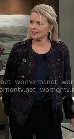 Felicia's plaid jacket on General Hospital