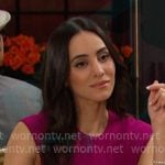 Gabi’s purple ribbed dress on Days of our Lives Gabi’s purple ribbed dress on Days of our Lives